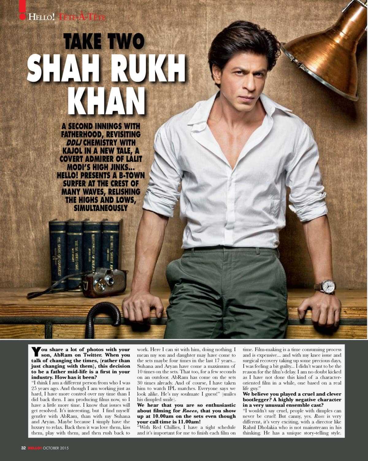 Shahrukh khan, Hello magazine, Bollywood actors