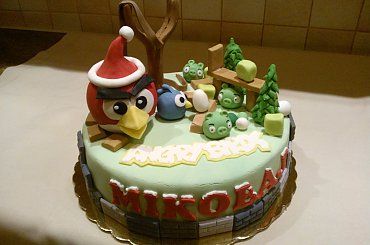 Torcik urodzinowy #AngryBirds #gra #PtakiZima #mikołaj #TortyOkazjonalne #urodziny