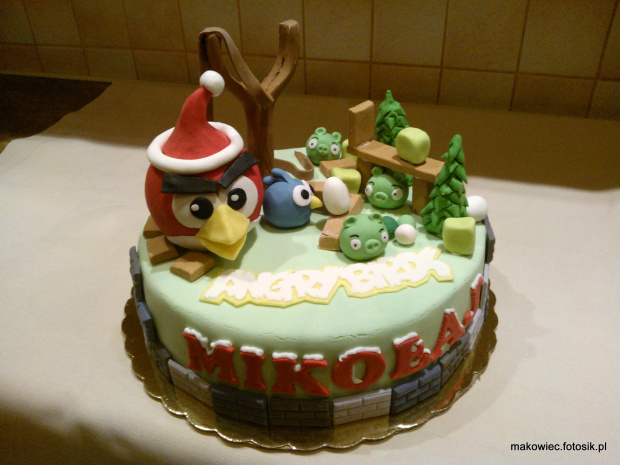 Torcik urodzinowy #AngryBirds #gra #PtakiZima #mikołaj #TortyOkazjonalne #urodziny