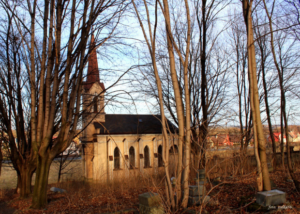 Kaplica p. w. Marii Panny i cmentarz w Chomyżu k. Krnova; Czechy #Chomyż #cmentarze #Czechy #kaplice #kościoły