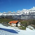 Widok na Alpy z wagonika #góry #zima