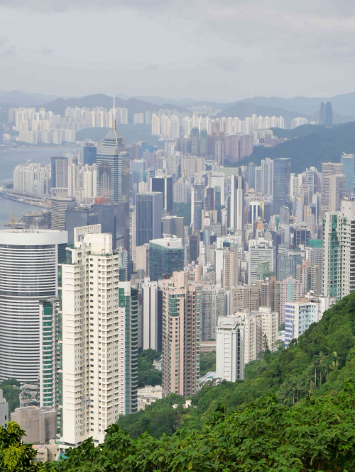 Hongkong - widok ze wzgórza Victorie Peak