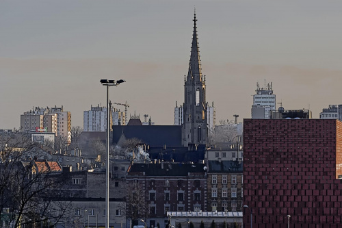 Katowice - widok na neogotycki Kościół Mariacki