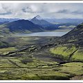 View toward Alfavatn lake and Tindfjoll glacier.