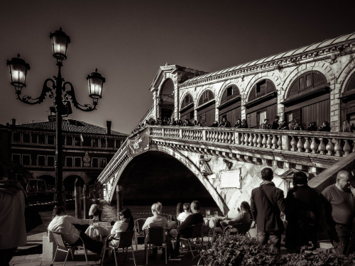 Wenecja - Most Rialto (Ponte di Rialto) nad Kanałem Grande