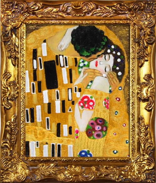 Gustav Klimt -Der Kuss -34x30cm Ölgemälde Handgemalt Leinwand Rahmen Sygniert G15498
cena 39,99 euro.
wysylka 0 euro.
malowany recznie