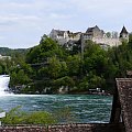 Rheinfall wodospad i górujący nad nim zamek Laufen #przyroda