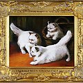 Katzen - Ölgemälde handgemalt Rahmen Sygniert 34x30cm, G06044 .
36,99 euro,wys - 0 euro. #koty