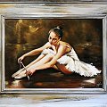 Ballerina- Ölgemälde handgemalt Vintage Rahmen-Sygniert 96x76cm, G15109
199euro,wys - 0 euro. #kobieta