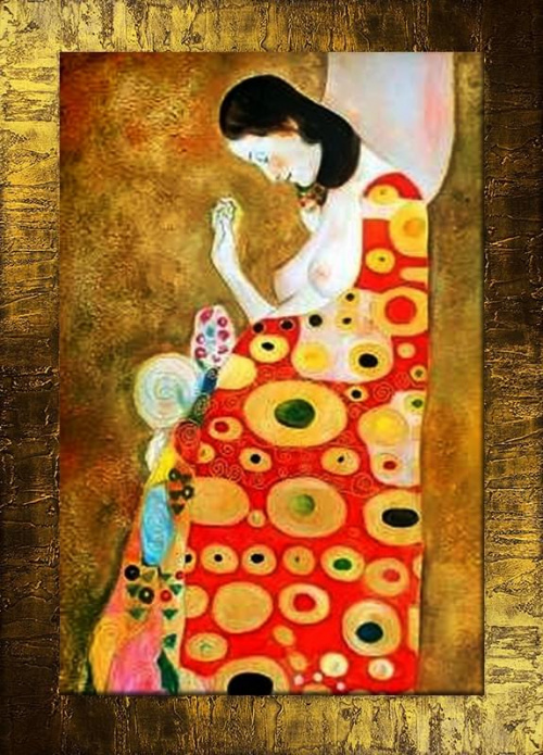 Gustav Klimt -Die Hoffnung -107x77cm Ölgemälde Handgemalt Leinwand Rahmen Sygniert G00334
cena 159 euro.
wysylka 0 euro.
malowany recznie