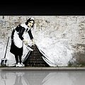 Banksy - 90x60cm Leinwand Kunstdruck Graffiti dzial reprodukcja czyli wydruk cena 39,99 euro wys 0e prosze na jednej aukcji wystawic 2szt