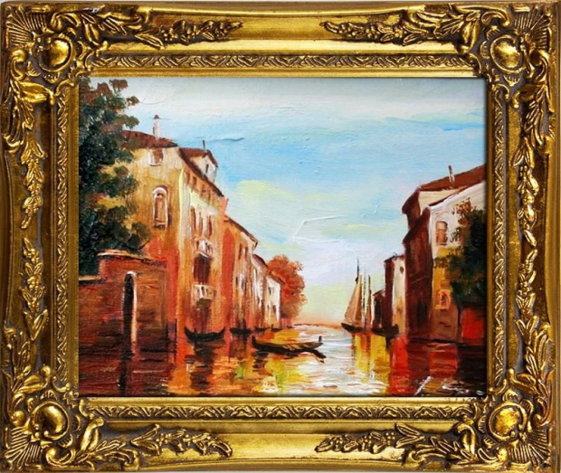 Venedig- Ölgemälde handgemalt Rahmen Sygniert 34x30cm, G01322.
39,99 euro,wys - 0 euro. #wenecja