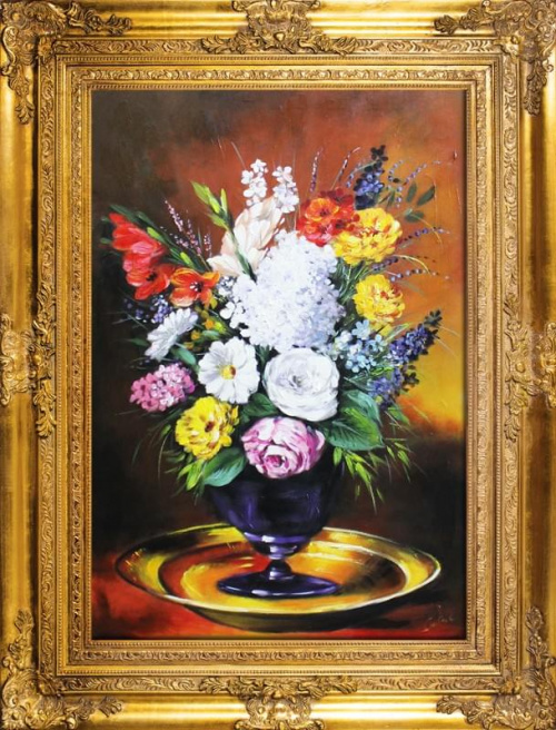 Blumen- Ölgemälde handgemalt Rahmen Sygniert 120x90cm, G17405.
299 euro,wys - 0 euro. #kwiaty