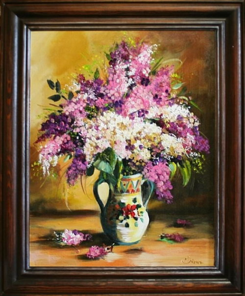 Tytul : Blumen- Ölgemälde handgemalt Rahmen Sygniert 64x53cm, G06246.
129 euro, wys - 0 euro. #kwiaty