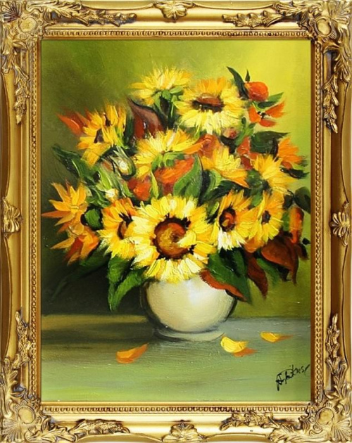 Tytul : Sonnenblumen - Ölgemälde handgemalt Rahmen Sygniert 47x37cm, G05436
69 euro, wys - 0 euro. #kwiaty