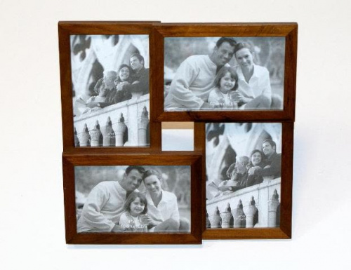 Ramka na zdjęcia rodzinna drewniana na 4 zdjęcia